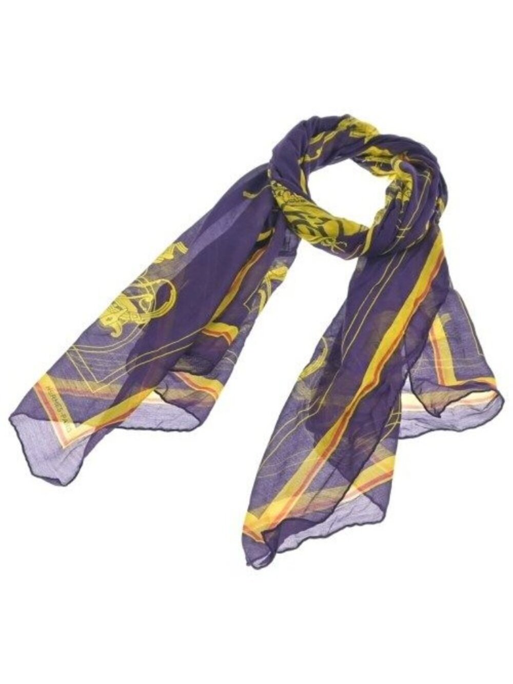 Hermes Bandana Scarf Purple